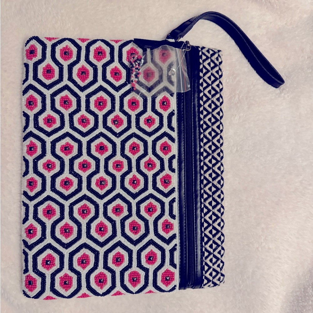 Big Buddha Sorrento Coral Beaded
Clutch/Wristlet